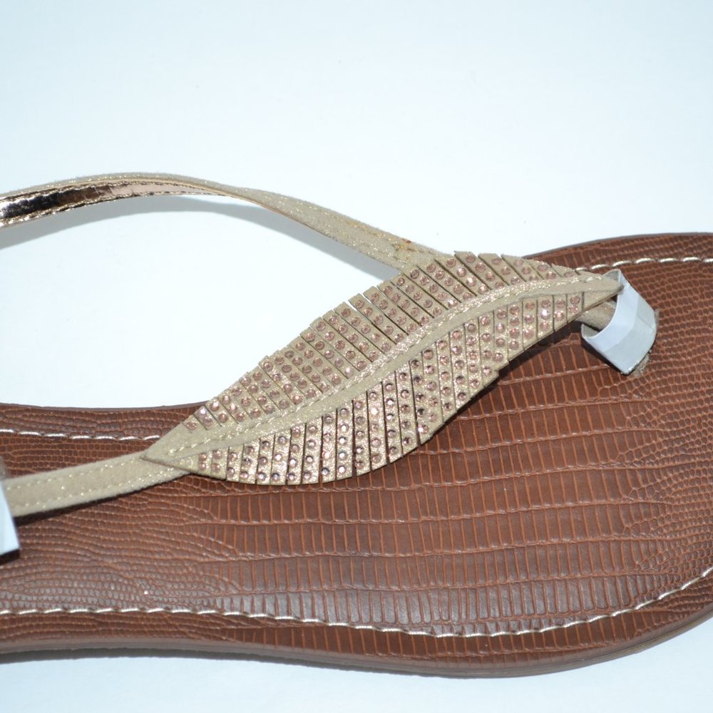 NWT Carlos Santana Gold Rhinestone Sandals 7.5 - Picture 4 of 8